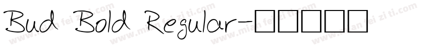 Bud Bold Regular字体转换